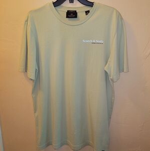 Scotch & Soda Organic Cotton Shirt Medium Flawless Mint Green Soft Wow